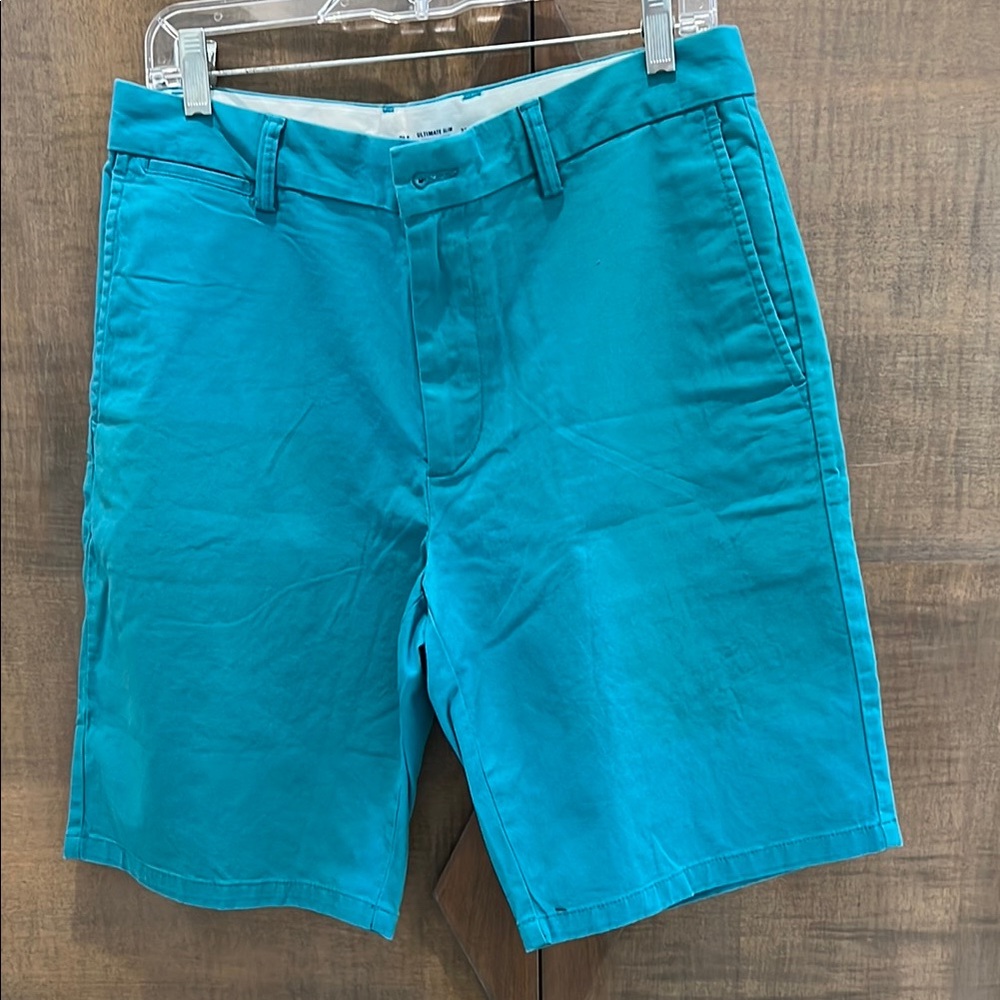 Teal Flat Front Men’s Shorts